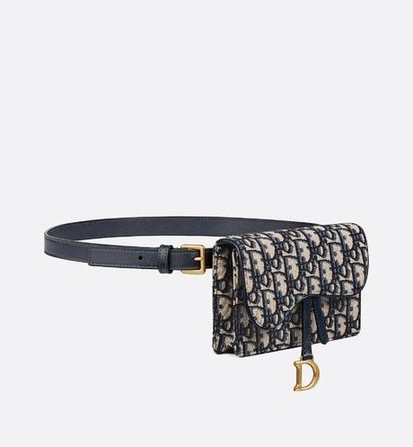 Pochette ceinture Saddle Toile jacquard Dior Oblique 